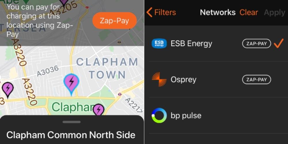 find esb energy charge points with zap-pay