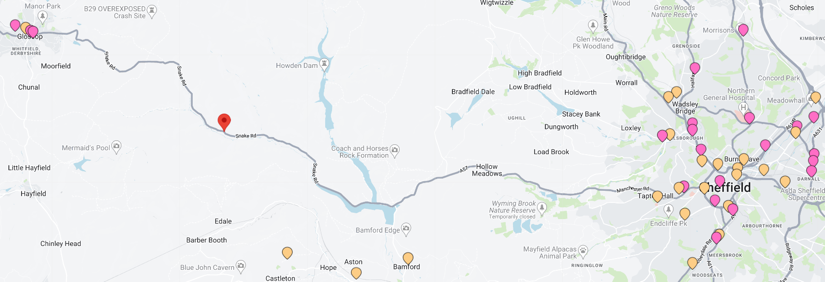 EV charging at The Snake Pass