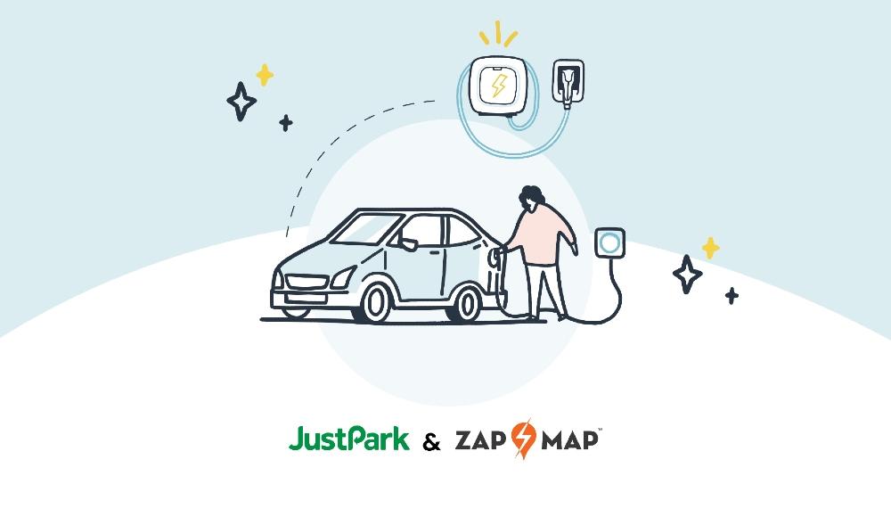 zap-map and justpark partnership: justcharge community charging network enables home charger sharing