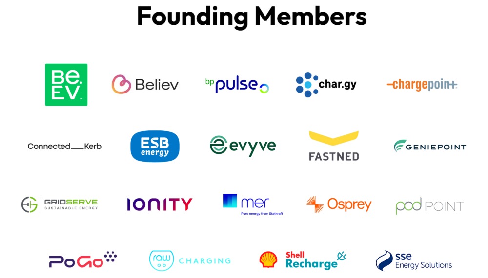 ChargeUK founding member logos