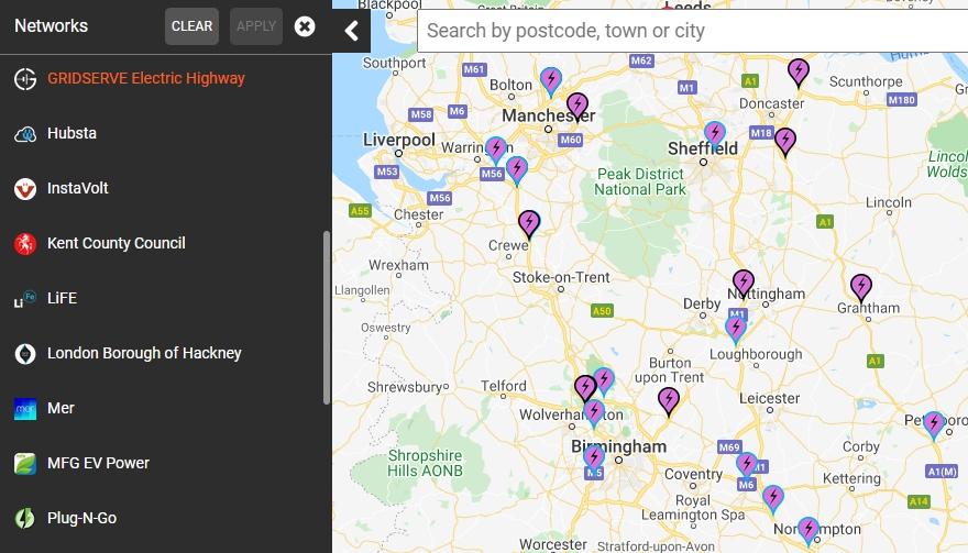 gridserve electric highway joins zap map live data network