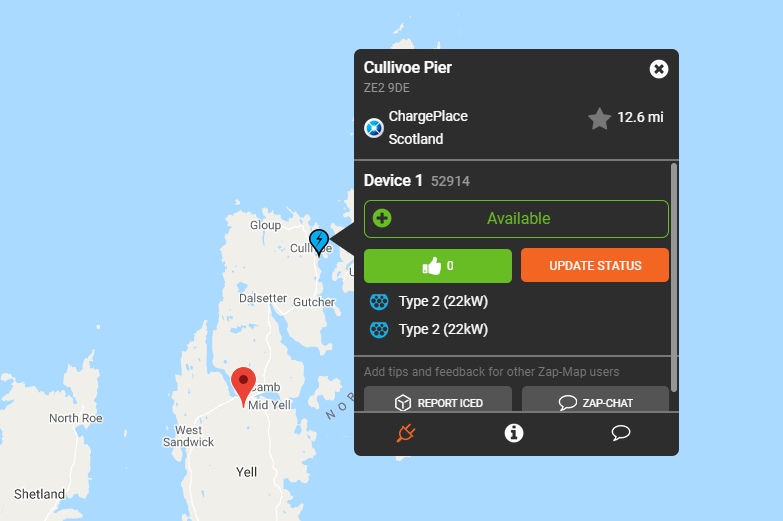 tidal powered electric vehicle charger live zap map