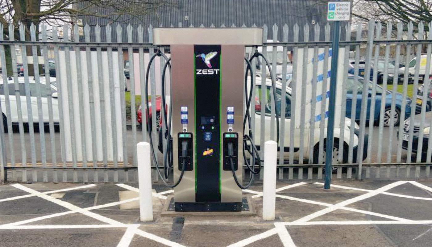 Zest charge points at Chandler Motor Company, Bristol