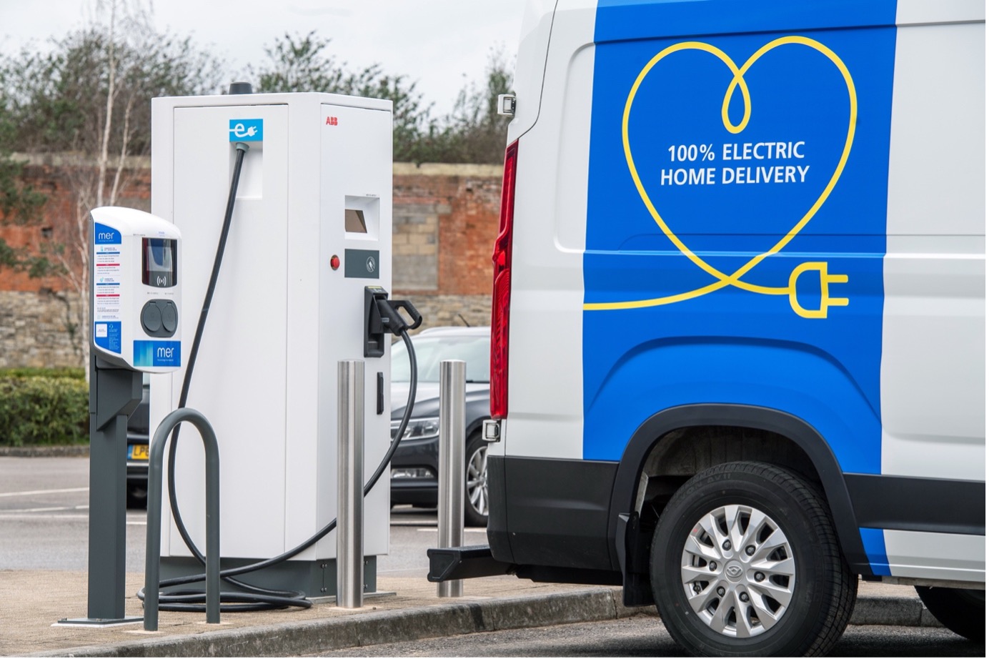 IKEA EV delivery van on charge