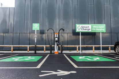 Smart Charge charge point and 2 EV parking bays