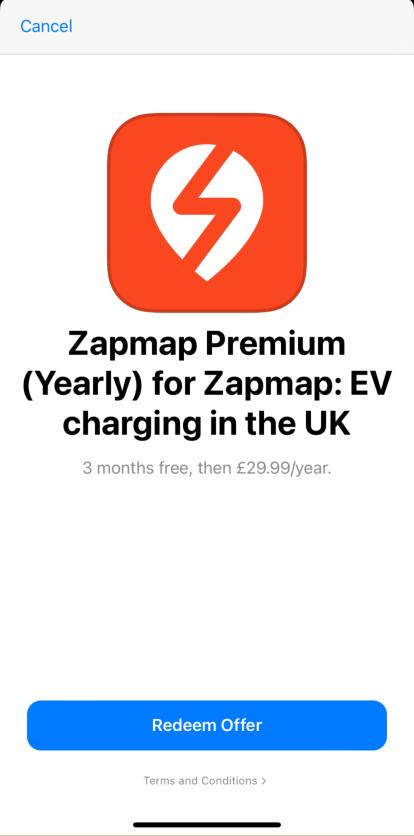 Zapmap redeem offer