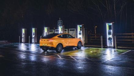 GRIDSERVE charge points at night