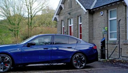BMW at Pod Point charger in Peak district