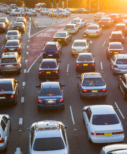 traffic jam from above