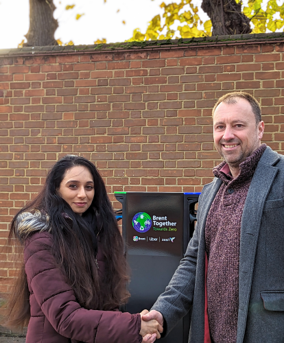  Councillor Krupa Sheth, with Zest CEO, Robin Heap