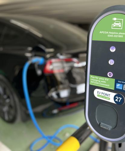 APCOA charge point in use