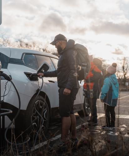 Pod point charger at National Park Yorkshire