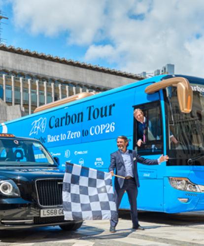 Planet Mark Carbon Battle Bus reaches COP26