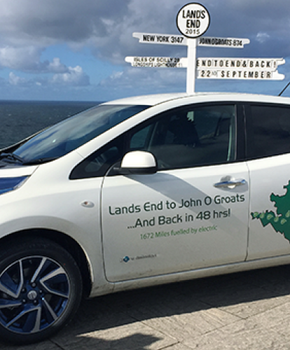 EV enthusiasts travel from John O’Groats to Land’s End in Nissan LEAF EV