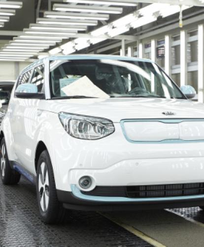 The new battery electric Kia Soul EV enters production