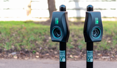 Connected kerb bollard style chargers