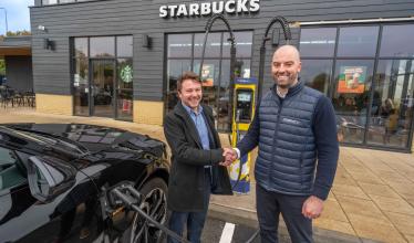 FOREV charge points in Starbucks car park