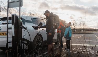 Pod point charger at National Park Yorkshire