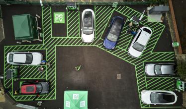 Be.EV charge point aerial view