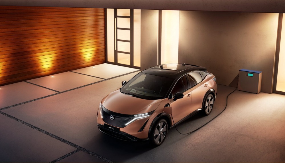 Charging a Nissan Ariya at home