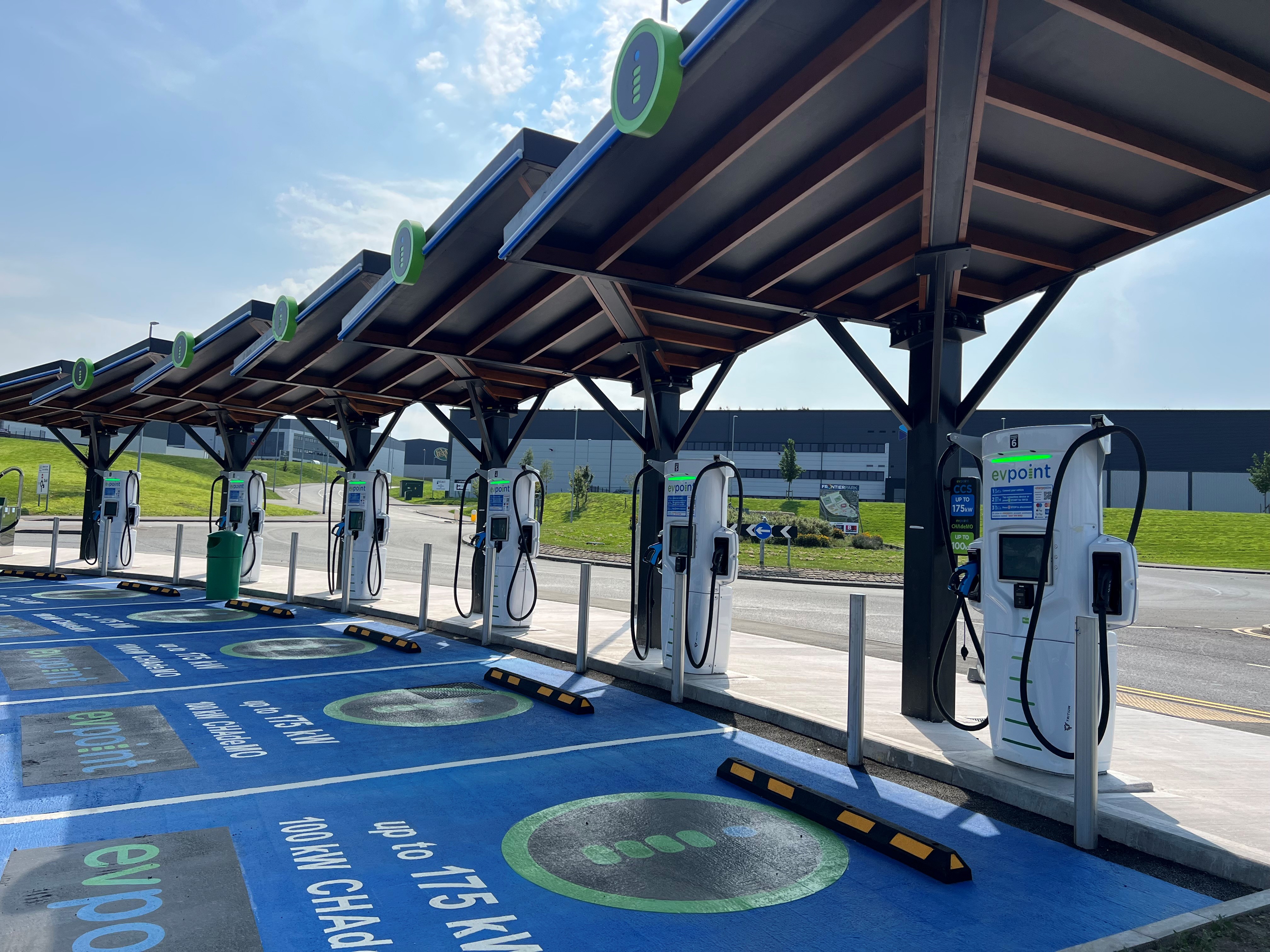 evpoint chargers with canopy